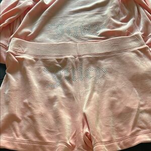Juicy Couture Pale Pink Rhinestone Logo Lounge Set